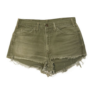 Vintage Levi Big E Strauss Frayed Cutoff Denim Shorts Size N/A 70s